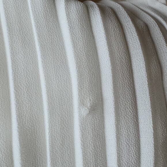 Banana Republic, White/"Snow Day" Pleated Sleeveless Mini Dress-Women’s X-Small - Picture 8 of 10